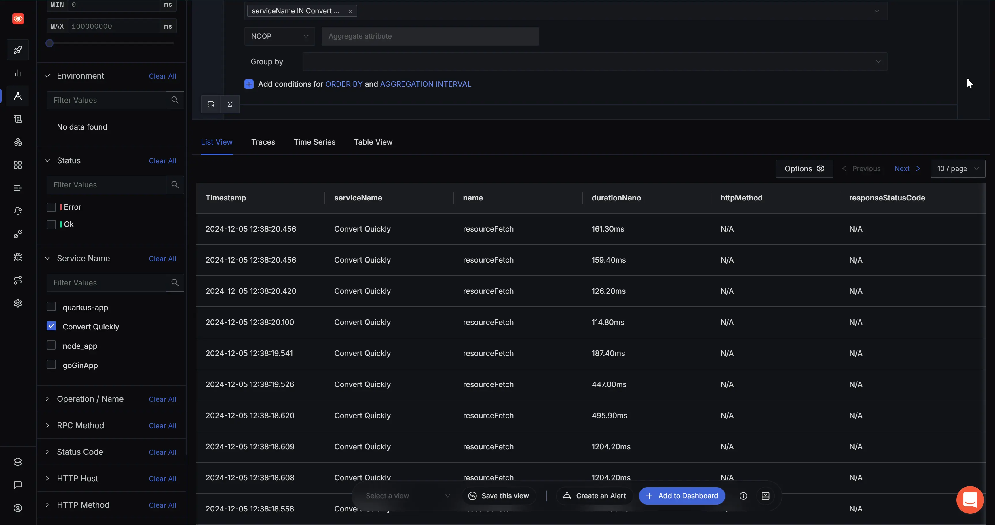 Trace Data on Document Load